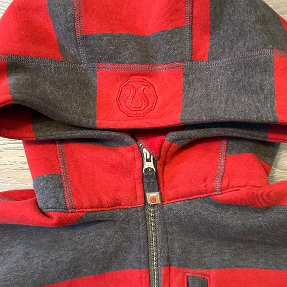 Y2K Lululemon Striped Scuba Heavyweight Cotton Hoodie - Picture 3 of 6